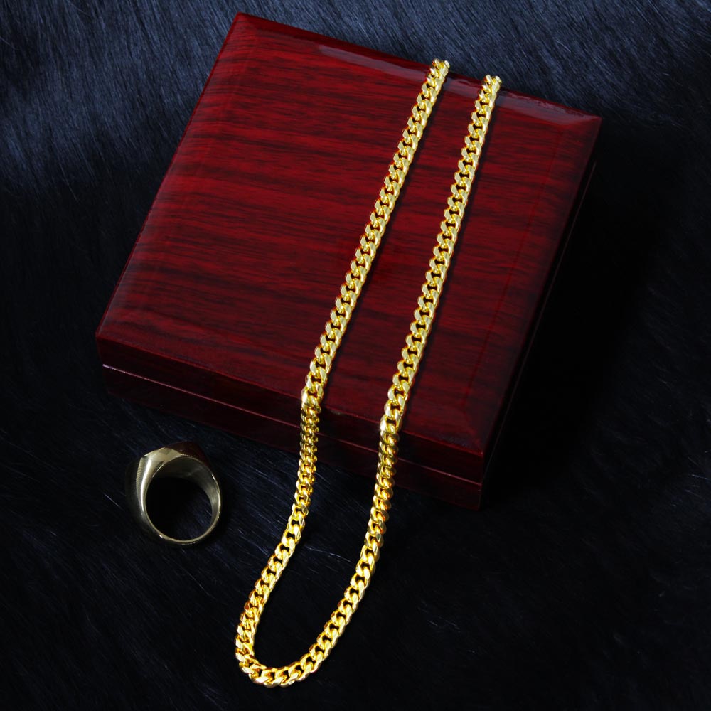 To Our Son -Even If We Are Not Close By - Cuban Chain - PM0317