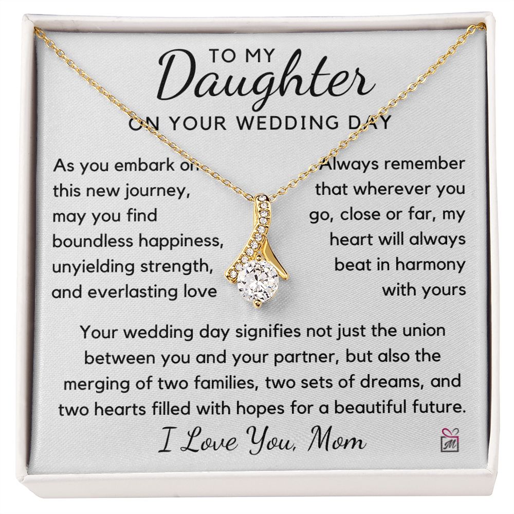To Daughter, from Mom - Wedding, Two Sets Of Dreams - Alluring Beauty Necklace - PM0145