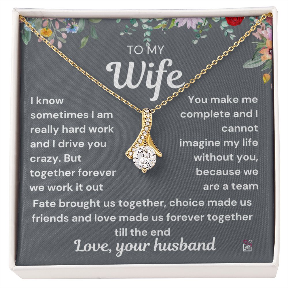 To Wife - I Know I Drive You Crazy - Alluring Beauty Necklace PM0107