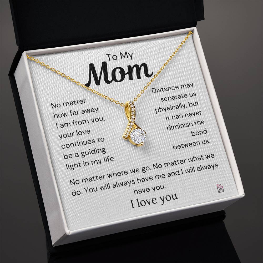 To Mom - Nothing Can Diminish The Bond Between Us - Love Knot Necklace - PM0269