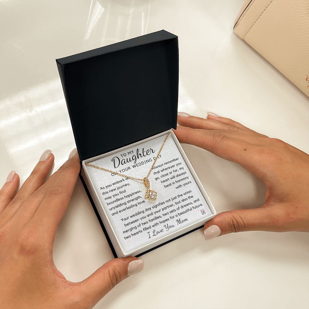 To Daughter, from Mom - Wedding, Two Sets Of Dreams - Alluring Beauty Necklace - PM0145