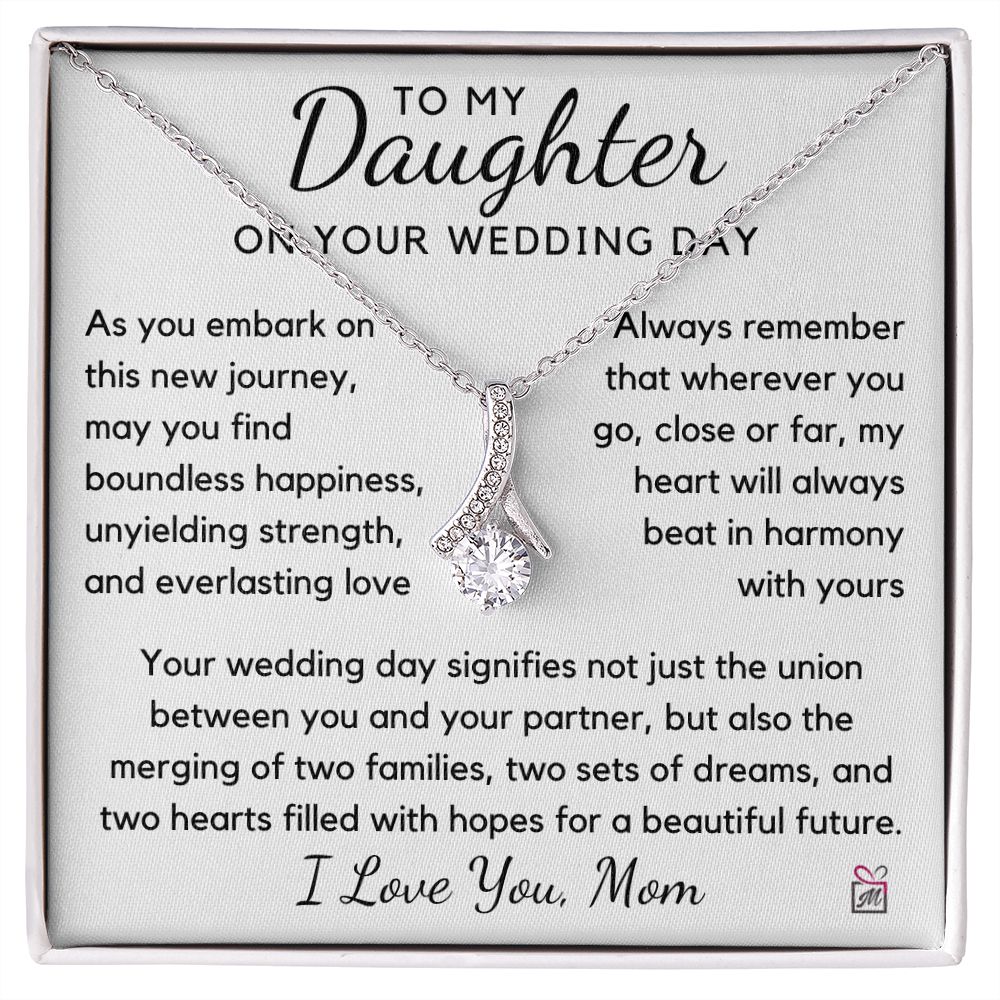 To Daughter, from Mom - Wedding, Two Sets Of Dreams - Alluring Beauty Necklace - PM0145