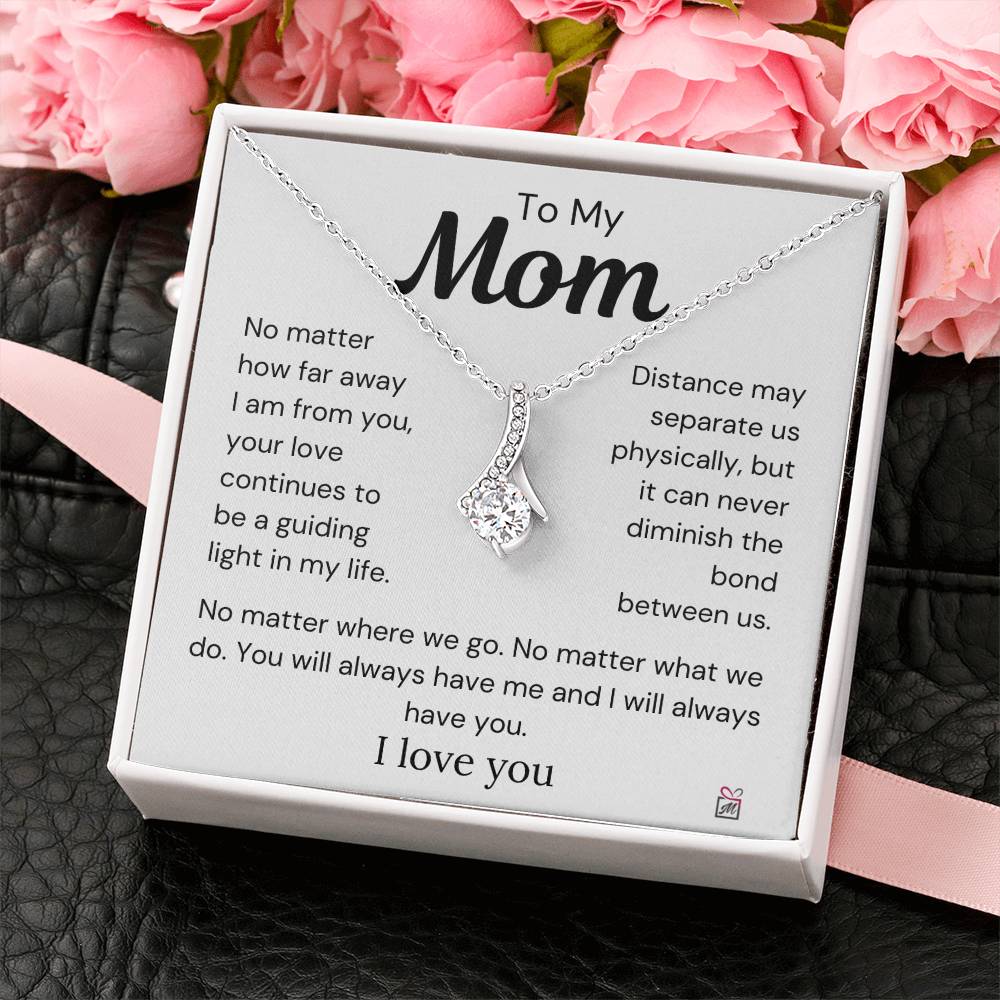 To Mom - Nothing Can Diminish The Bond Between Us - Love Knot Necklace - PM0269