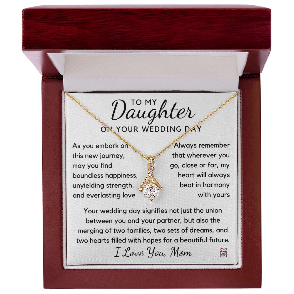 To Daughter, from Mom - Wedding, Two Sets Of Dreams - Alluring Beauty Necklace - PM0145