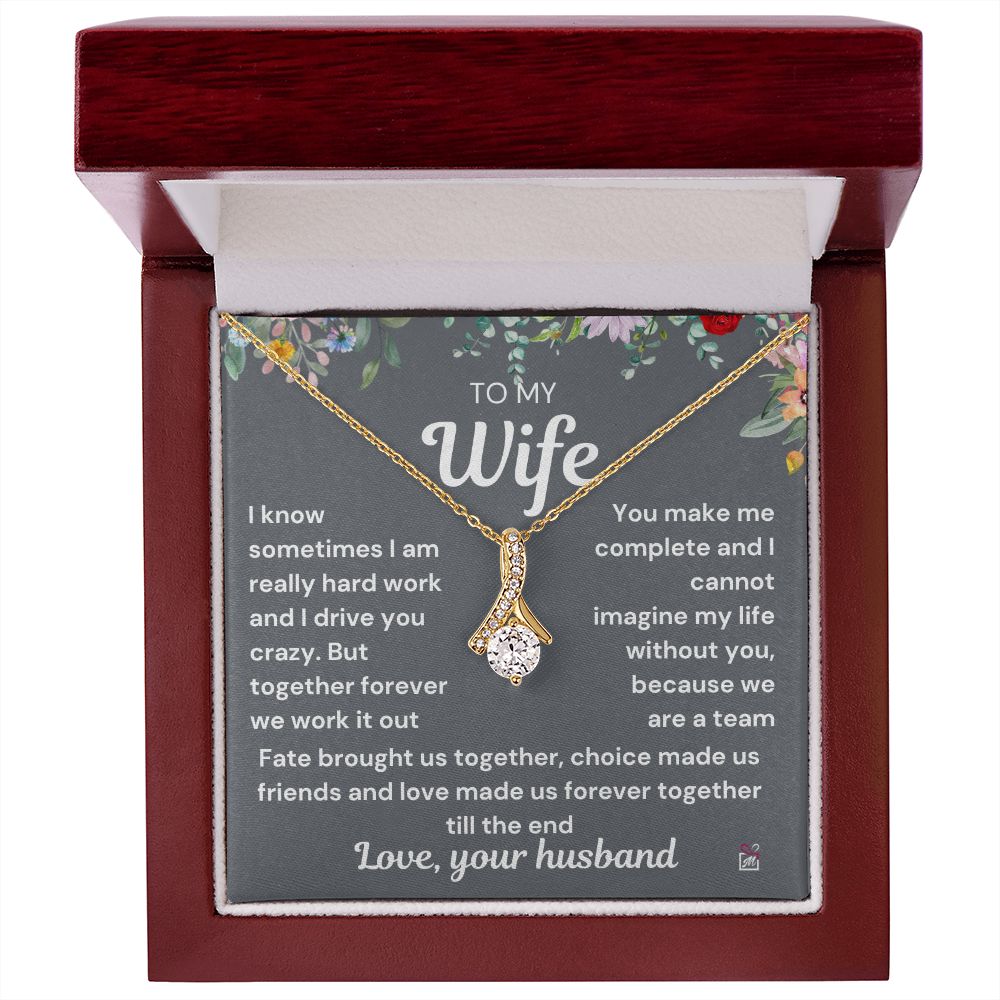To Wife - I Know I Drive You Crazy - Alluring Beauty Necklace PM0107