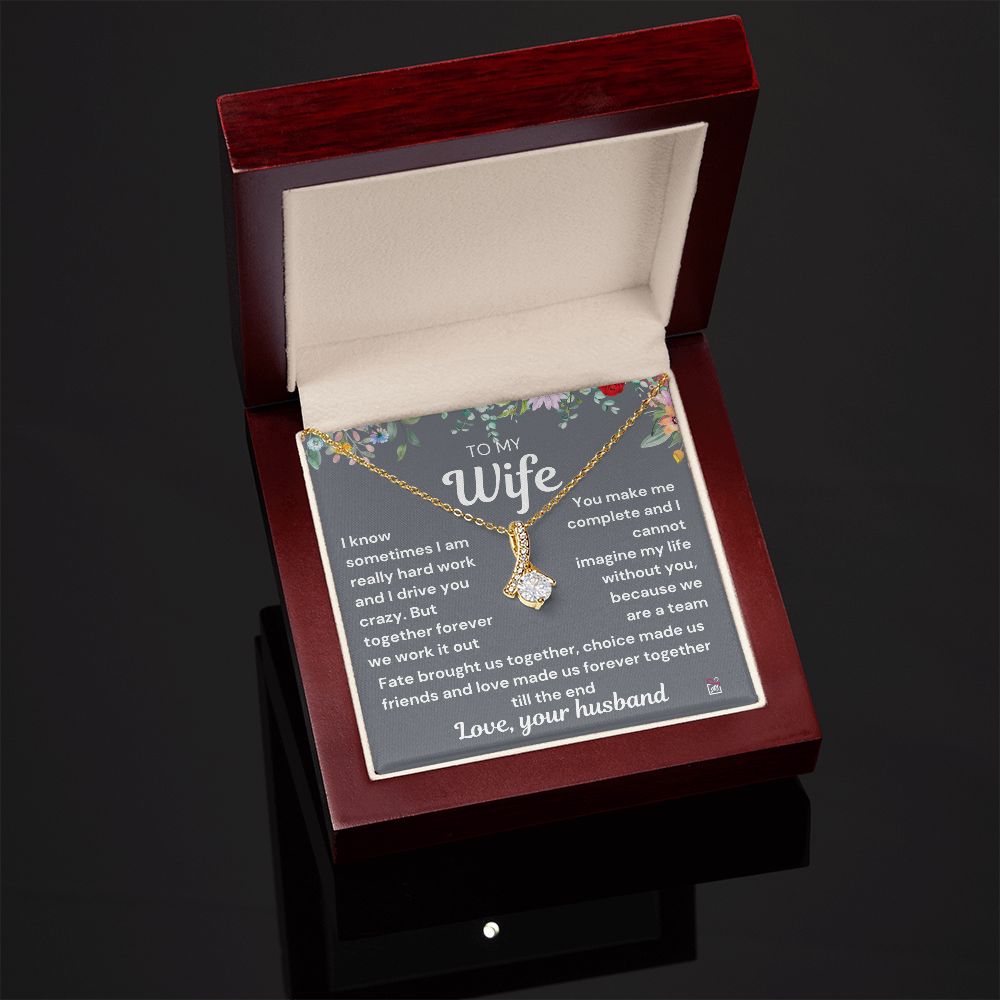 To Wife - I Know I Drive You Crazy - Alluring Beauty Necklace PM0107