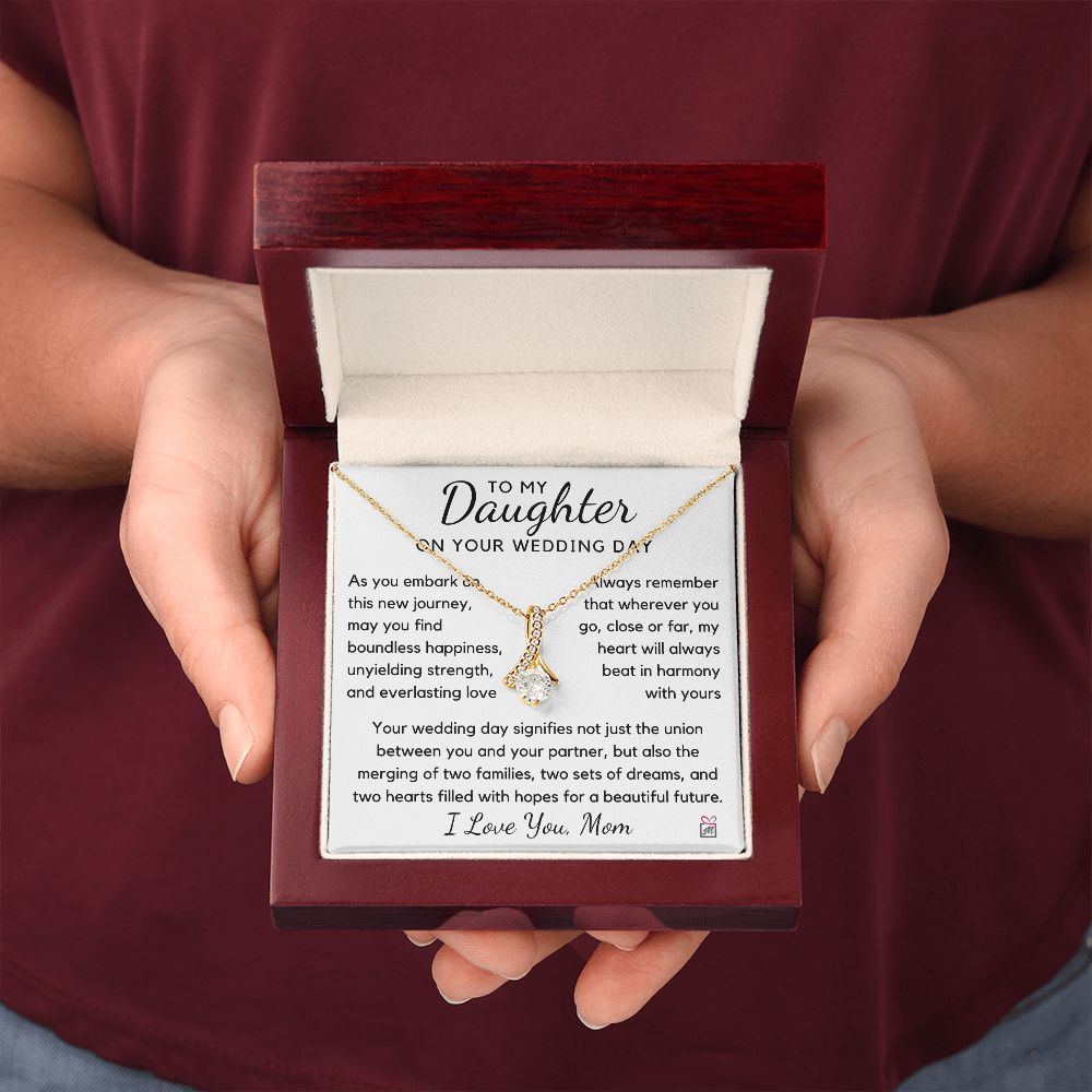 To Daughter, from Mom - Wedding, Two Sets Of Dreams - Alluring Beauty Necklace - PM0145