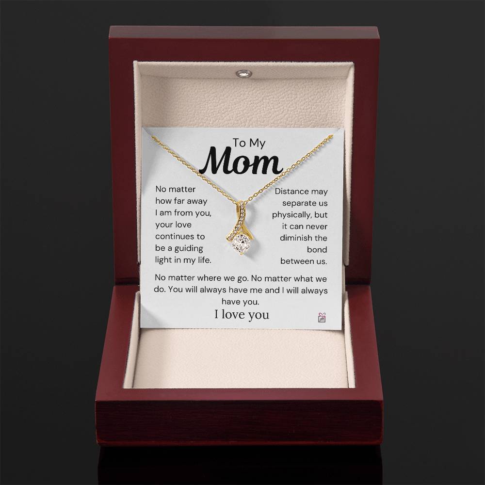 To Mom - Nothing Can Diminish The Bond Between Us - Love Knot Necklace - PM0269