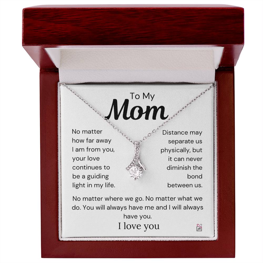 To Mom - Nothing Can Diminish The Bond Between Us - Love Knot Necklace - PM0269