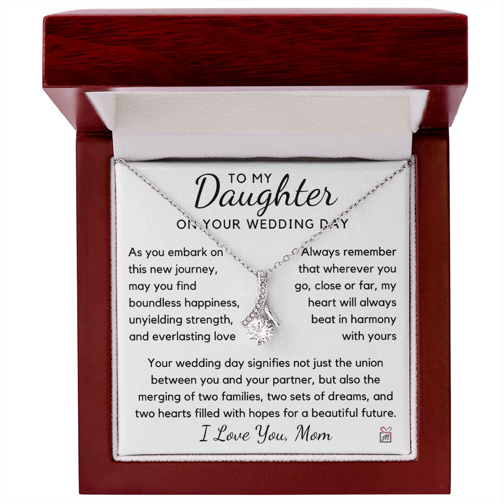 To Daughter, from Mom - Wedding, Two Sets Of Dreams - Alluring Beauty Necklace - PM0145
