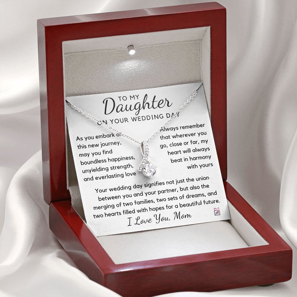 To Daughter, from Mom - Wedding, Two Sets Of Dreams - Alluring Beauty Necklace - PM0145
