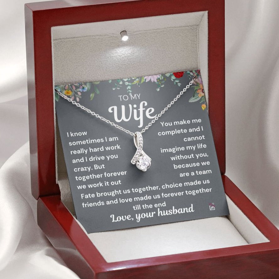 To Wife - I Know I Drive You Crazy - Alluring Beauty Necklace PM0107