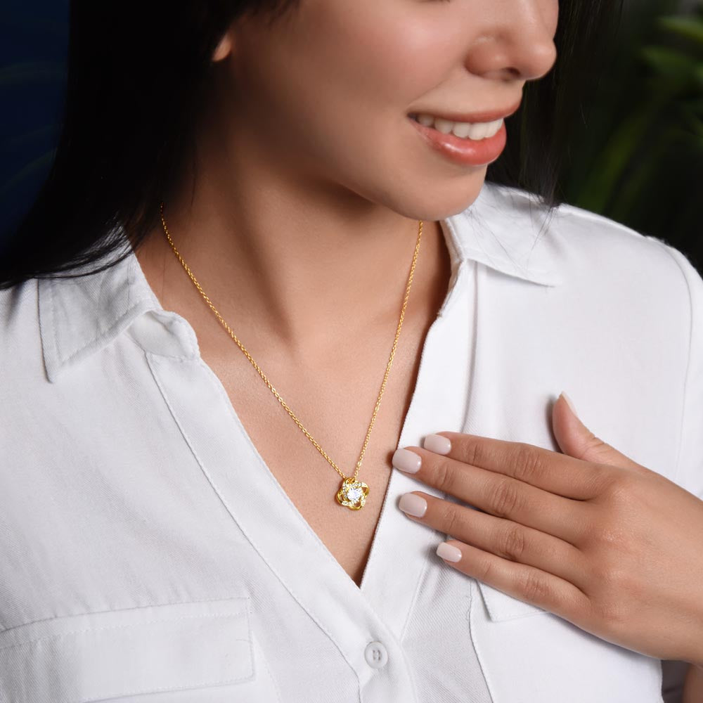 To Our Daughter - You Are The Sunshine - Love Knot Necklace - PM0316