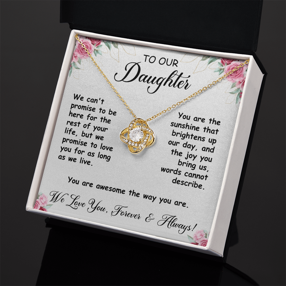To Our Daughter - You Are The Sunshine - Love Knot Necklace - PM0316