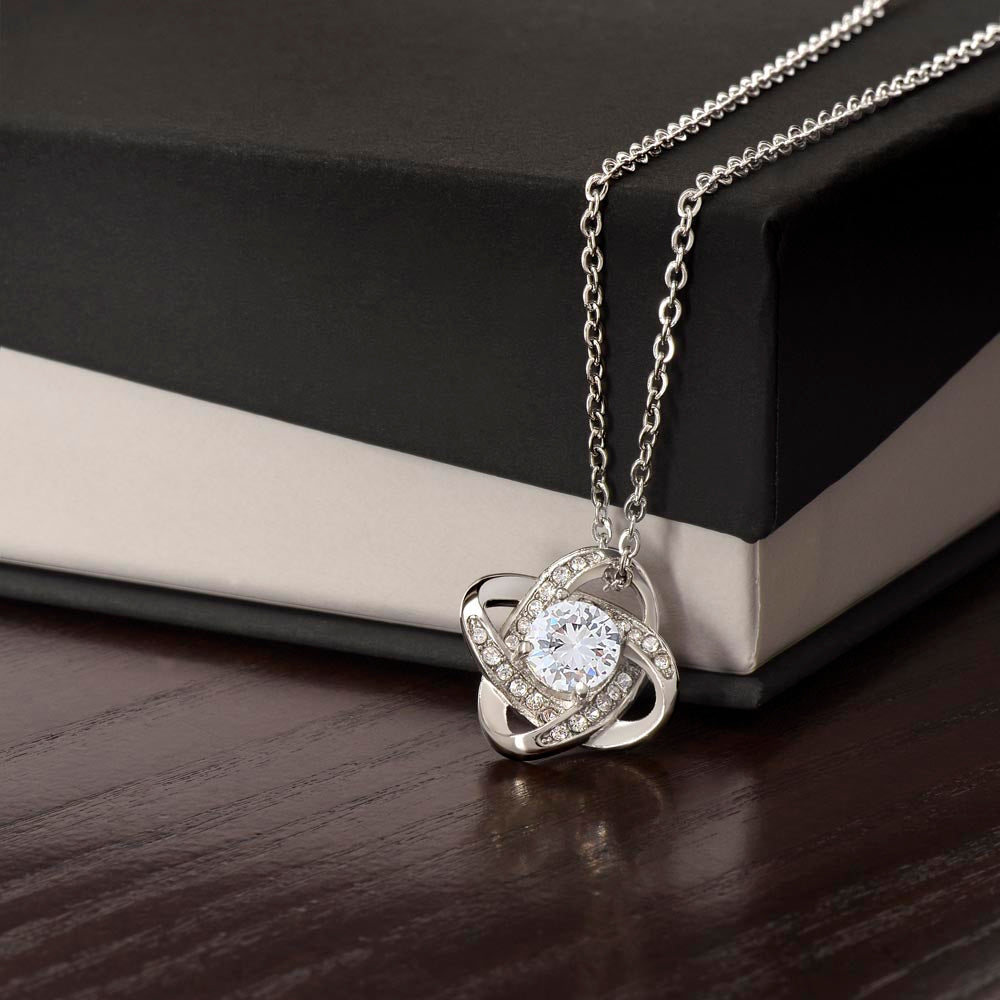 To Mom from Daughter - The Heart Of My World - Love Knot Necklace - PM0275