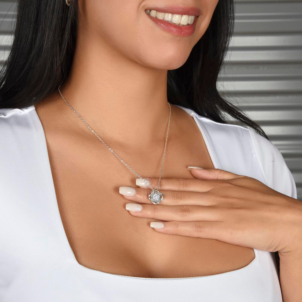 To Our Daughter - You Are The Sunshine - Love Knot Necklace - PM0316