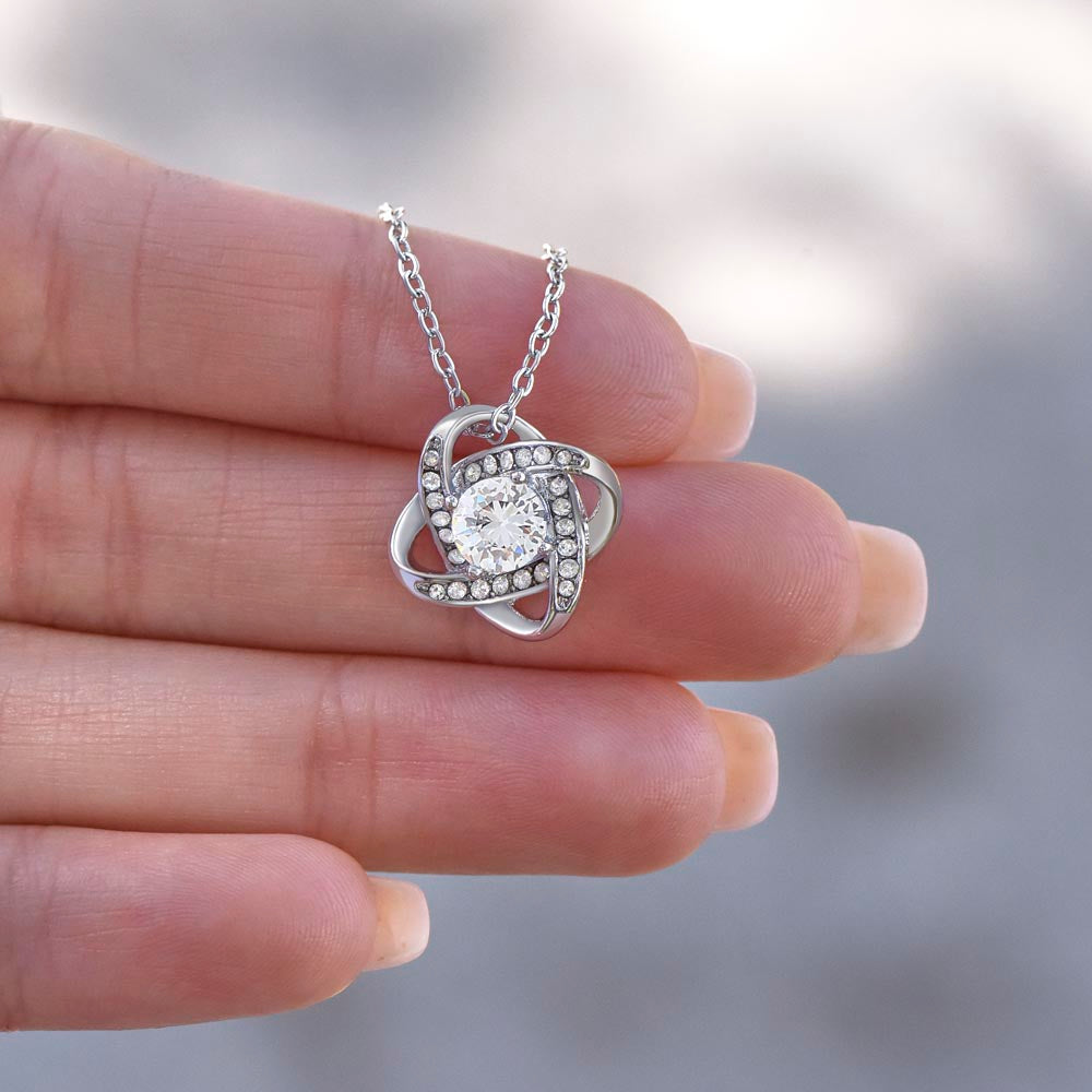 To Mom from Son - Through Every Storm And Every Struggle - Love Knot Necklace - PM0286