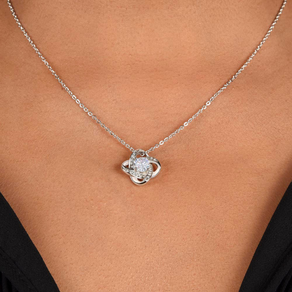 To Mom from Son - Your Love Is The Foundation Of Our Family - Love Knot Necklace - PM0283