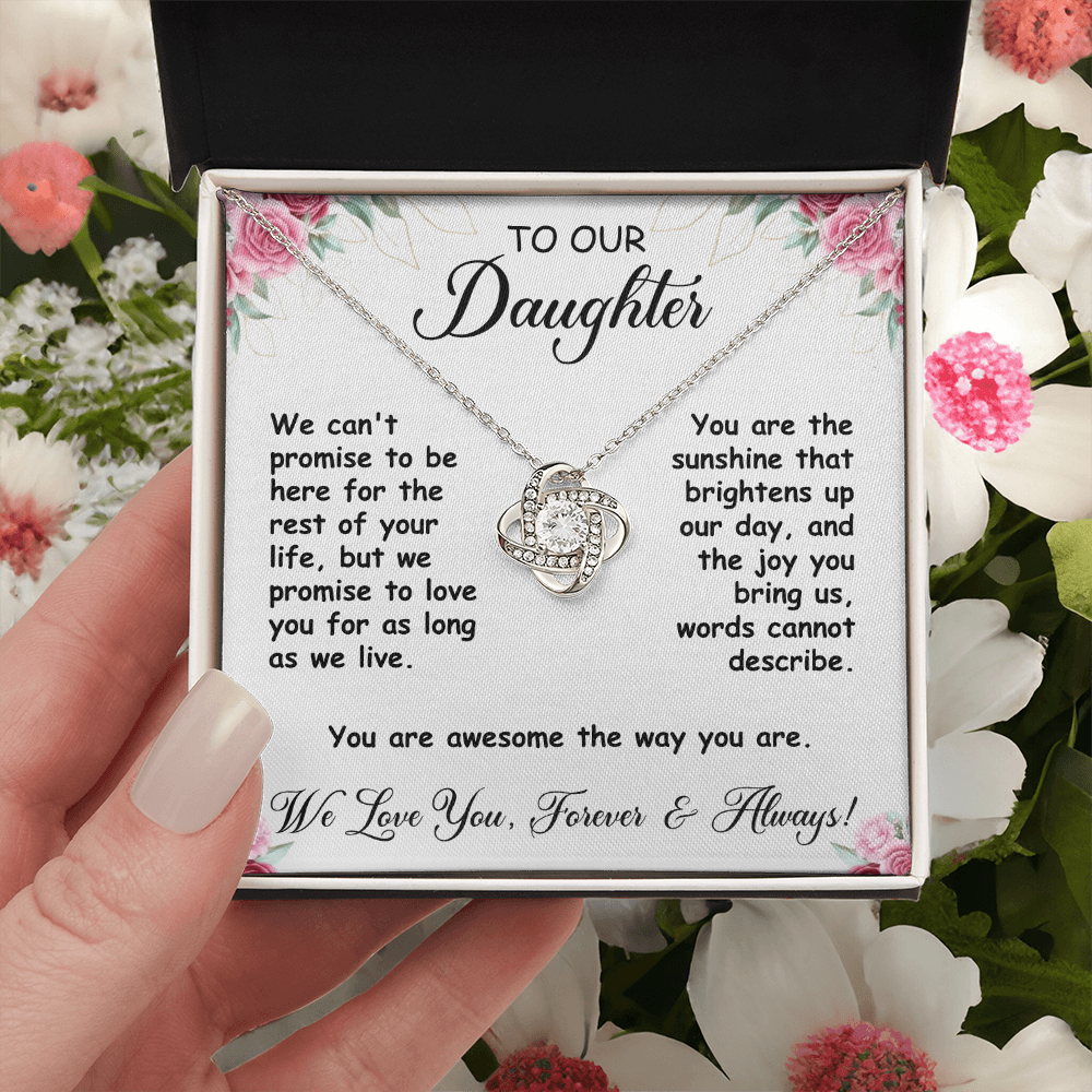 To Our Daughter - You Are The Sunshine - Love Knot Necklace - PM0316