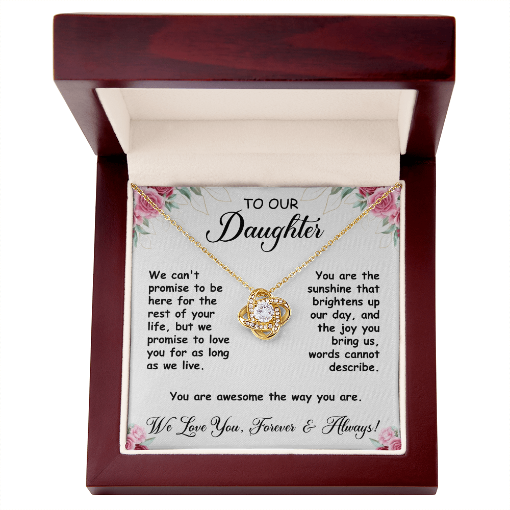 To Our Daughter - You Are The Sunshine - Love Knot Necklace - PM0316