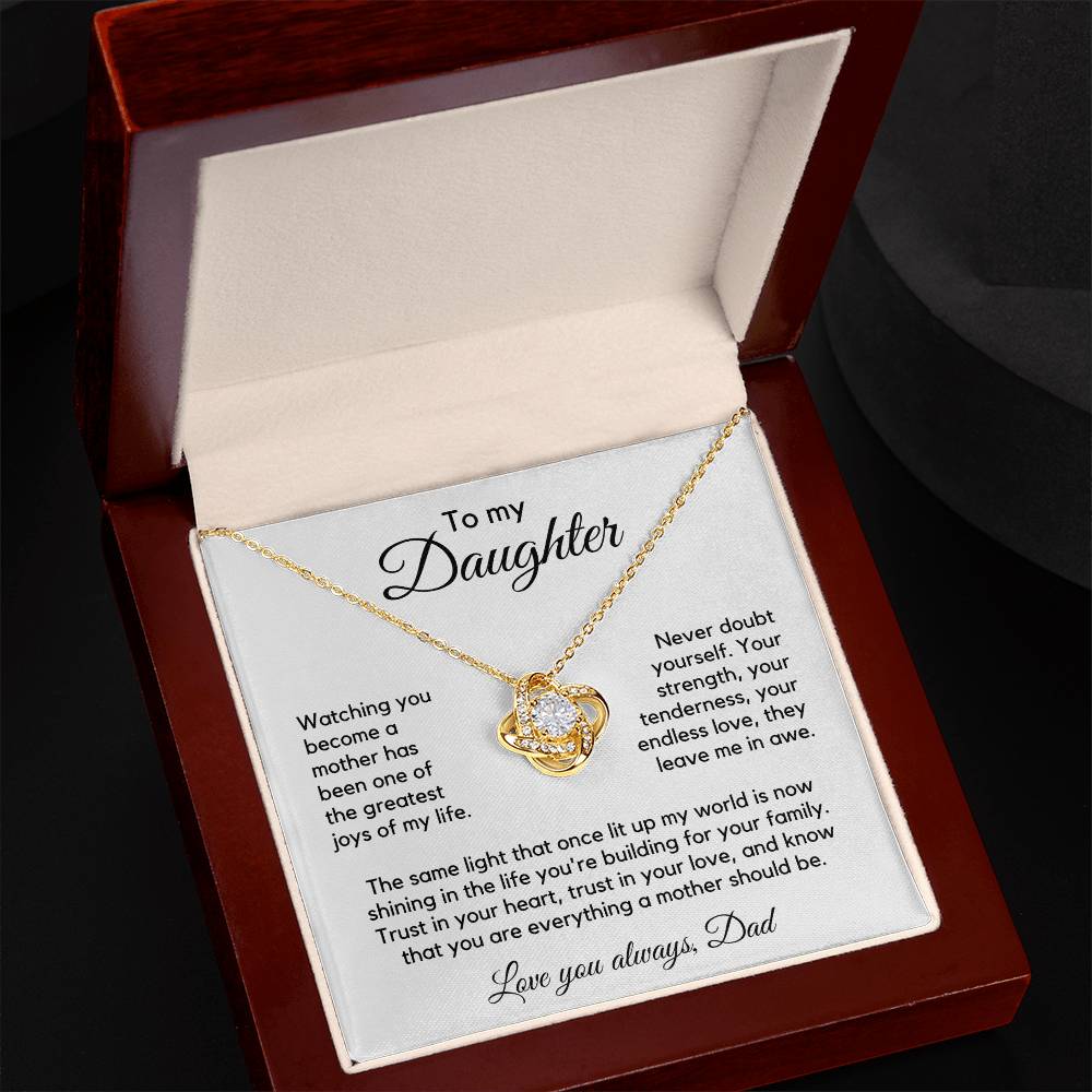 To Daughter from Dad - Building Your Family - Love Knot Necklace - PM0307