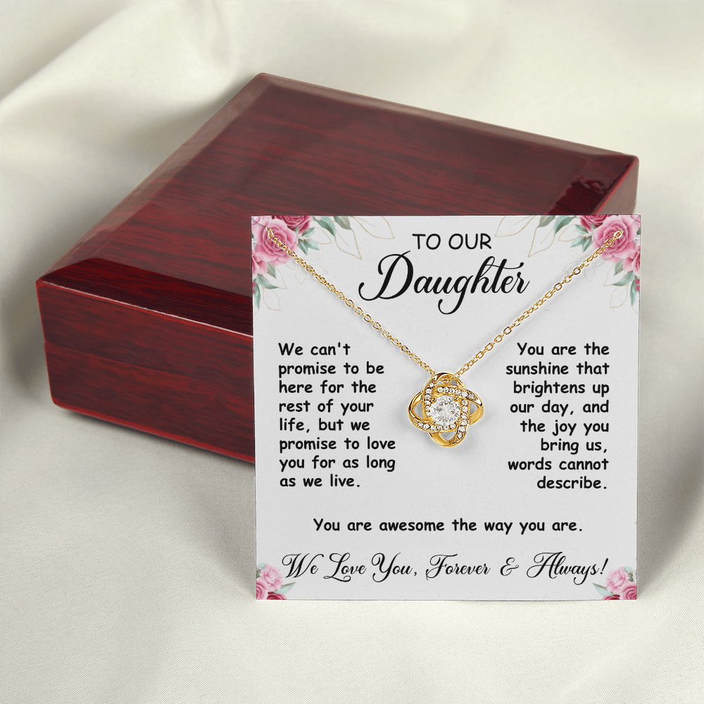To Our Daughter - You Are The Sunshine - Love Knot Necklace - PM0316