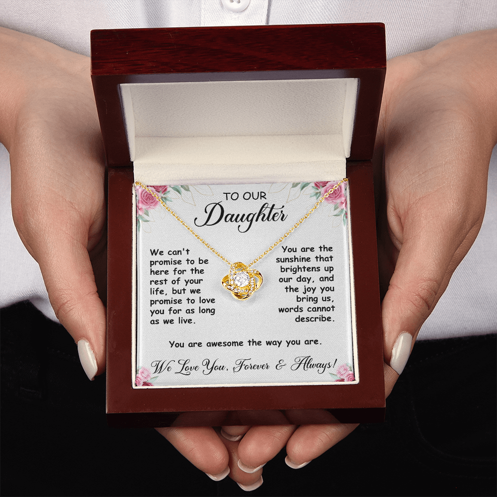 To Our Daughter - You Are The Sunshine - Love Knot Necklace - PM0316