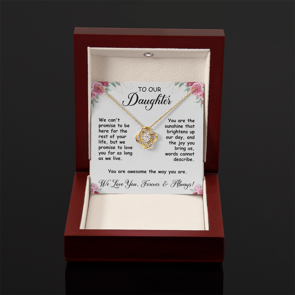 To Our Daughter - You Are The Sunshine - Love Knot Necklace - PM0316