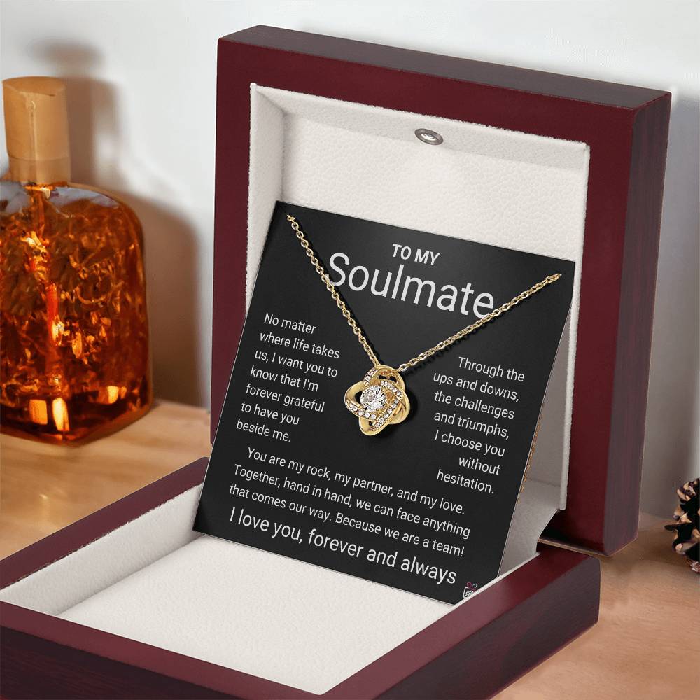 To Soulmate - I Choose You - Love Knot Necklace - PM0172