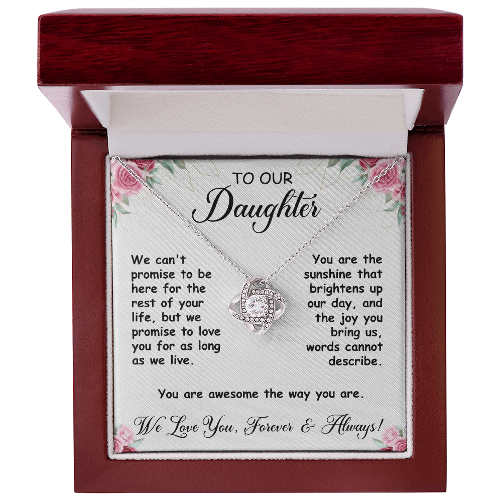 To Our Daughter - You Are The Sunshine - Love Knot Necklace - PM0316