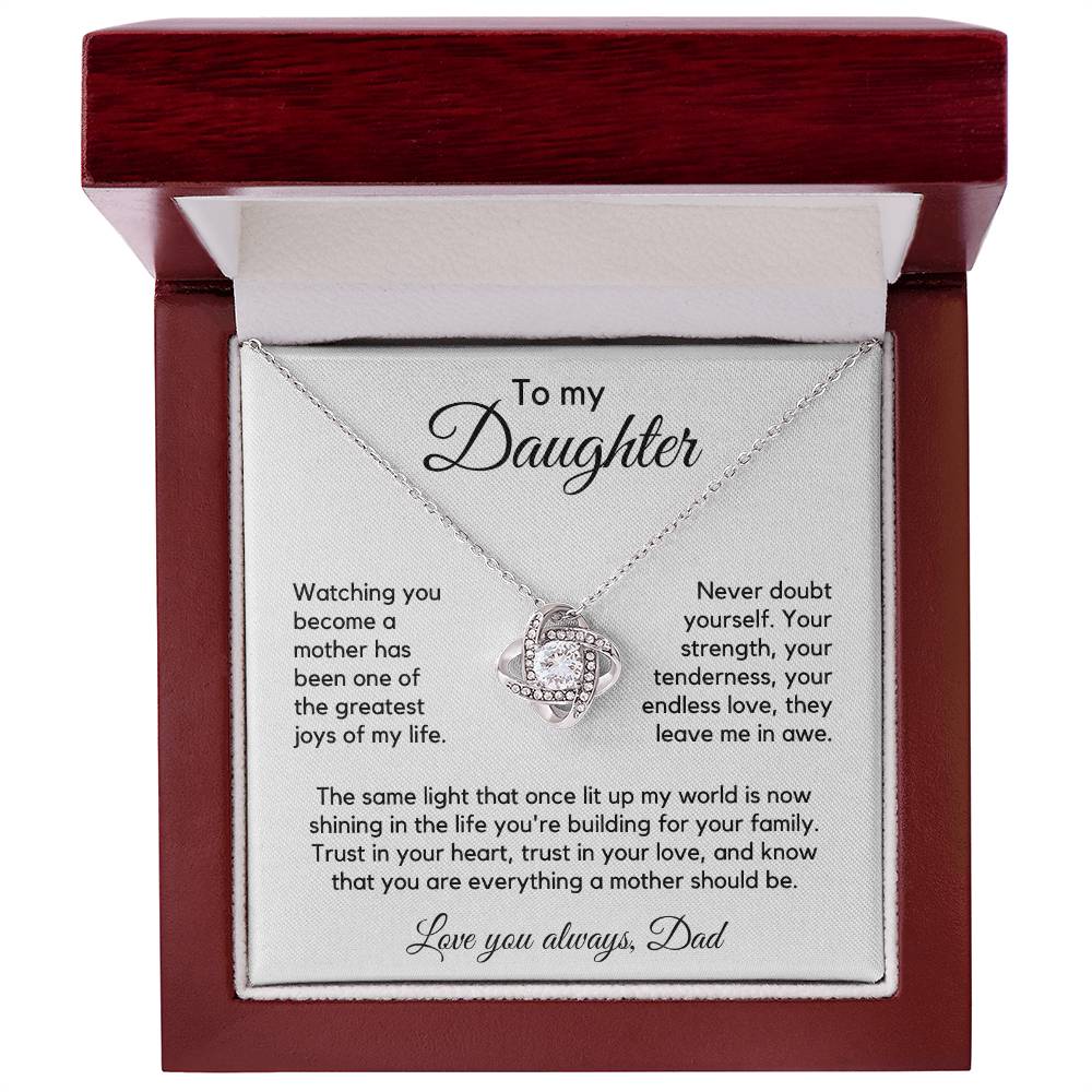 To Daughter from Dad - Building Your Family - Love Knot Necklace - PM0307