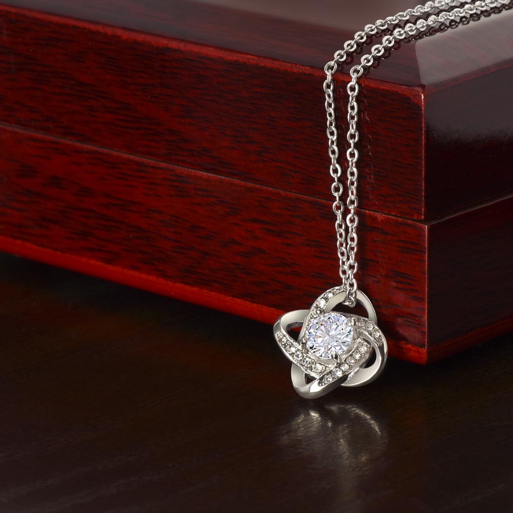 To Mom from Son - Your Love Is The Foundation Of Our Family - Love Knot Necklace - PM0283