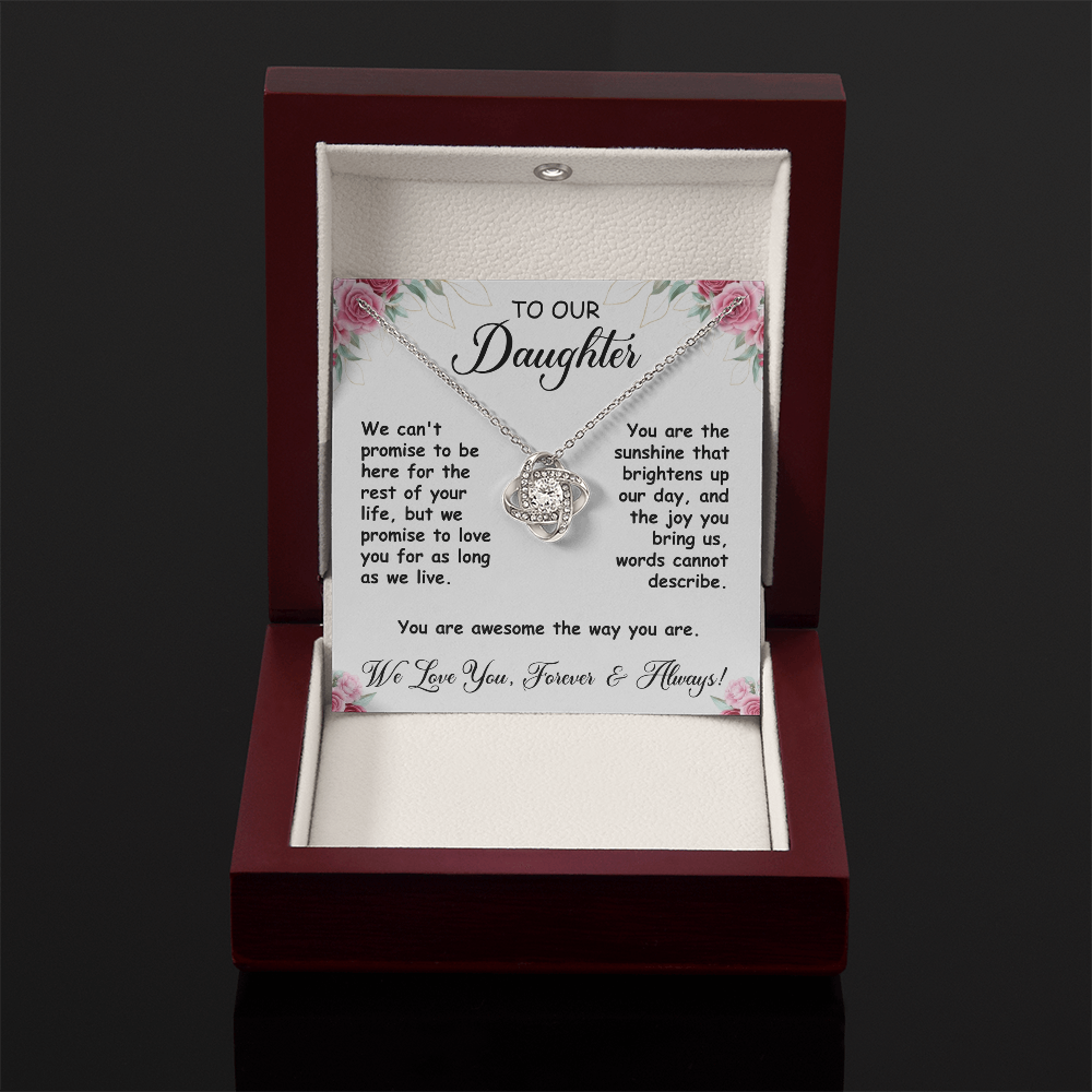 To Our Daughter - You Are The Sunshine - Love Knot Necklace - PM0316