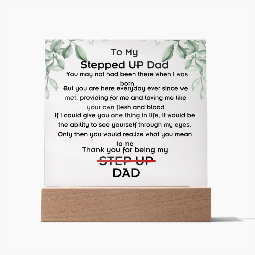 To Stepped Up Dad - Acrylic Plaque - If I Could Only Give You - PM0127