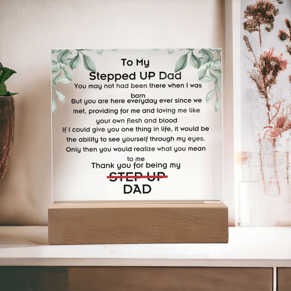 To Stepped Up Dad - Acrylic Plaque - If I Could Only Give You - PM0127