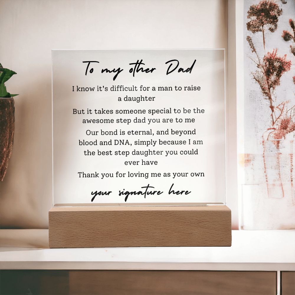 To Step Dad - Personalized Acrylic Plaque - It Takes Someone Special - PM0112