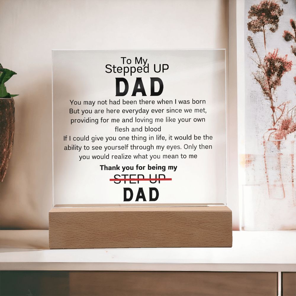 To Stepped Up Dad - Acrylic Plaque - If I Could Only Give You - PM0123