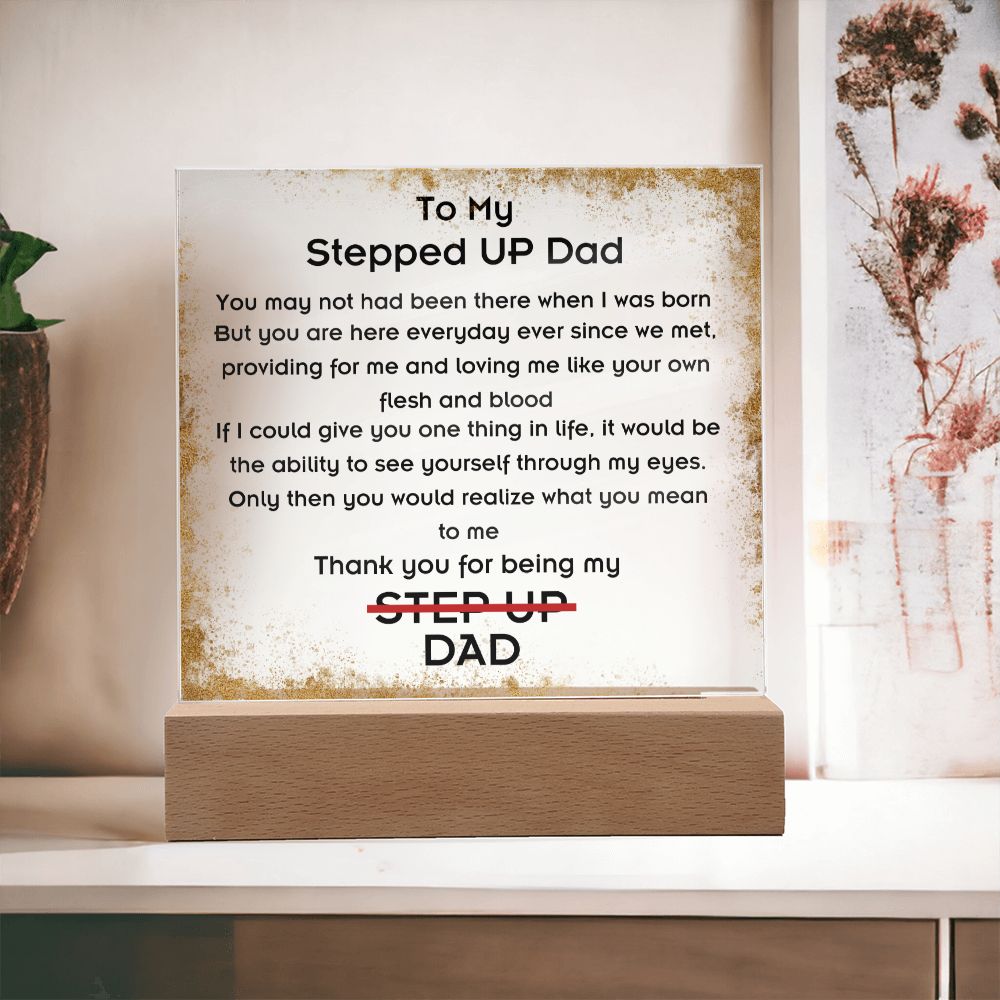 To Stepped Up Dad - Acrylic Plaque - If I Could Only Give You - PM0125