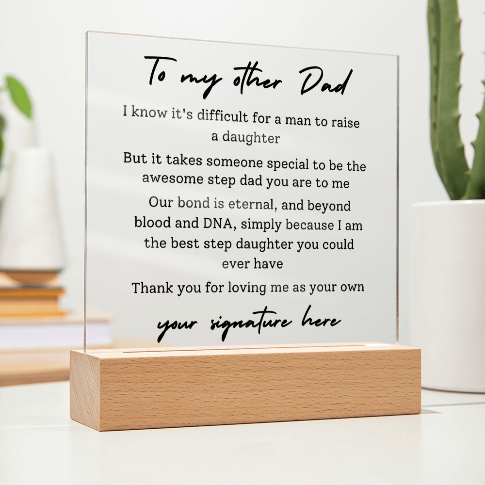 To Step Dad - Personalized Acrylic Plaque - It Takes Someone Special - PM0112