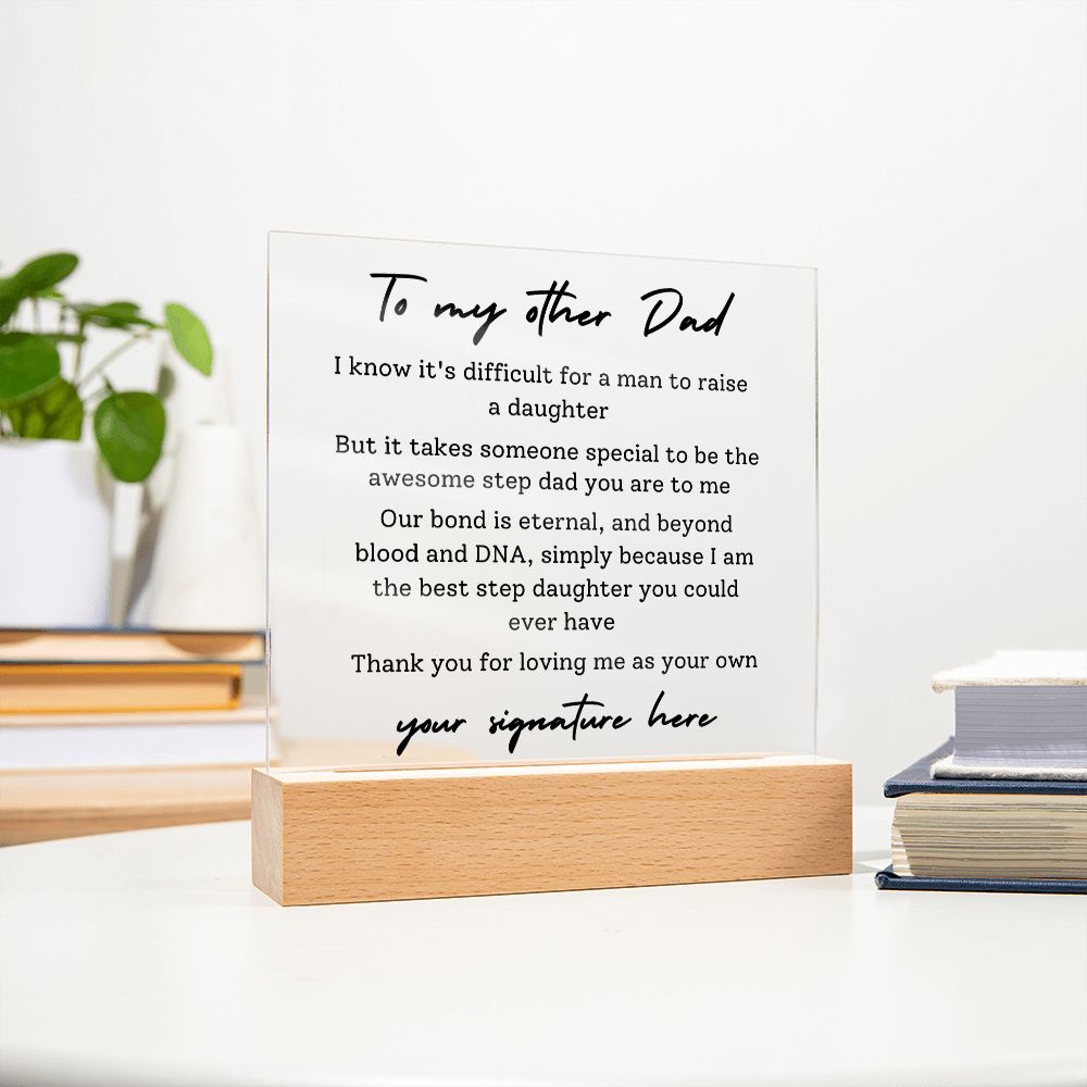To Step Dad - Personalized Acrylic Plaque - It Takes Someone Special - PM0112