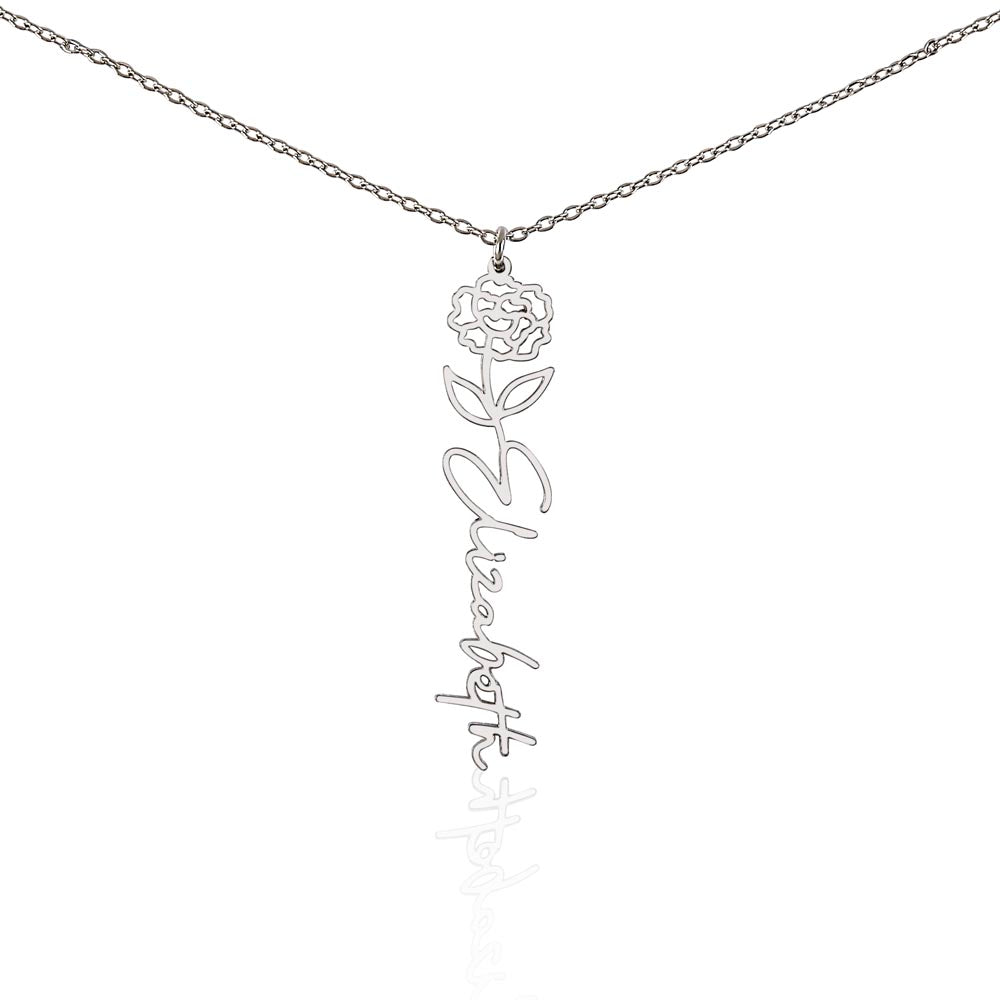 To Daughter from Mom - A Garden of Hapiness - Birth FLower Necklace - PM0249