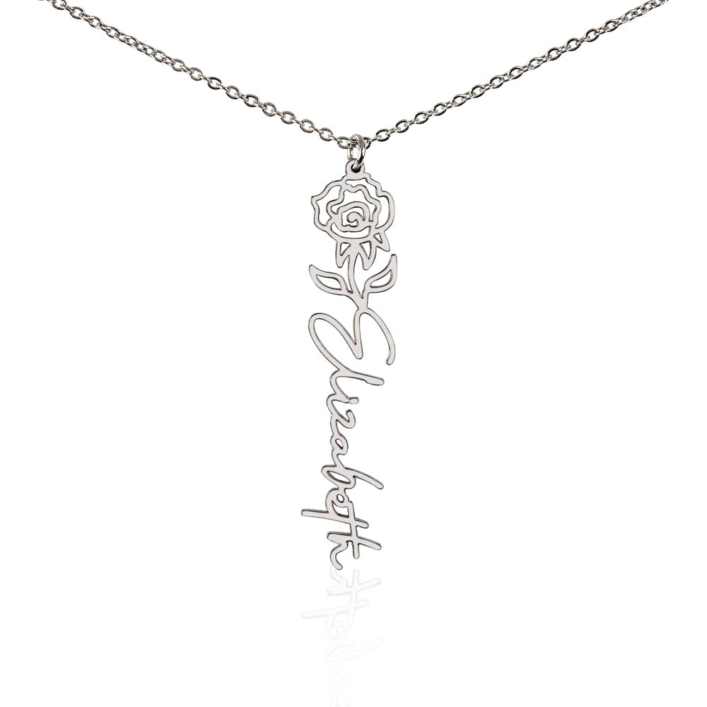 To Daughter from Mom - A Garden of Hapiness - Birth FLower Necklace - PM0249