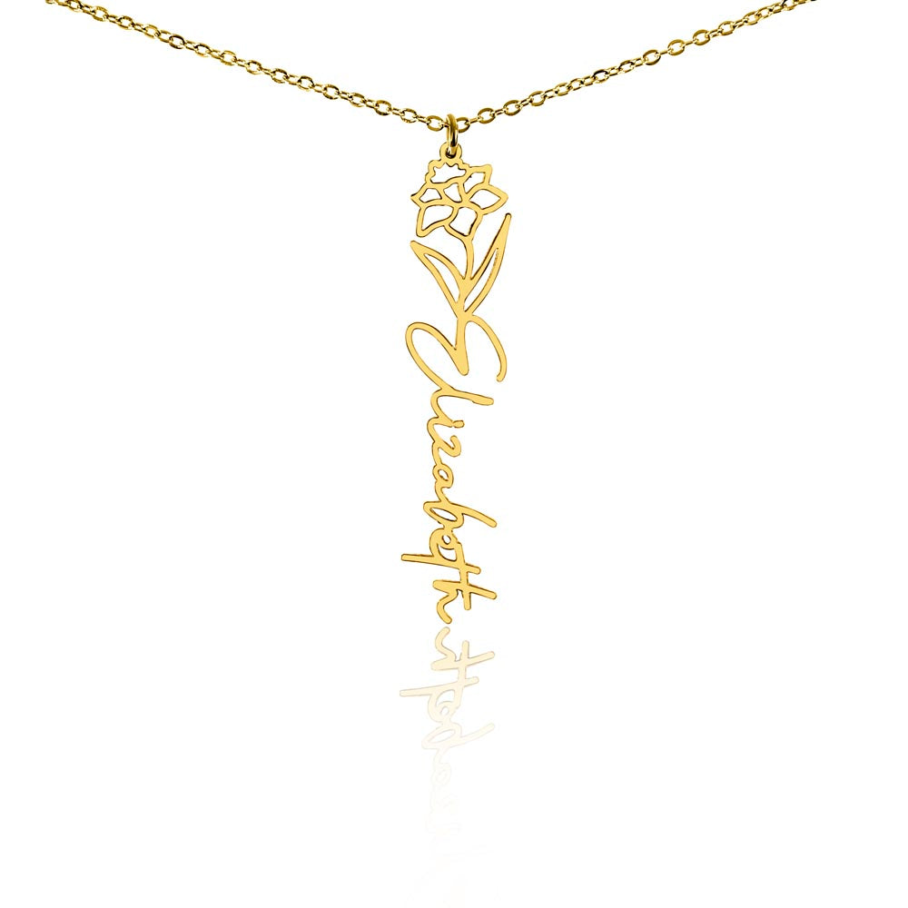 To Daughter from Mom - A Garden of Hapiness - Birth FLower Necklace - PM0249