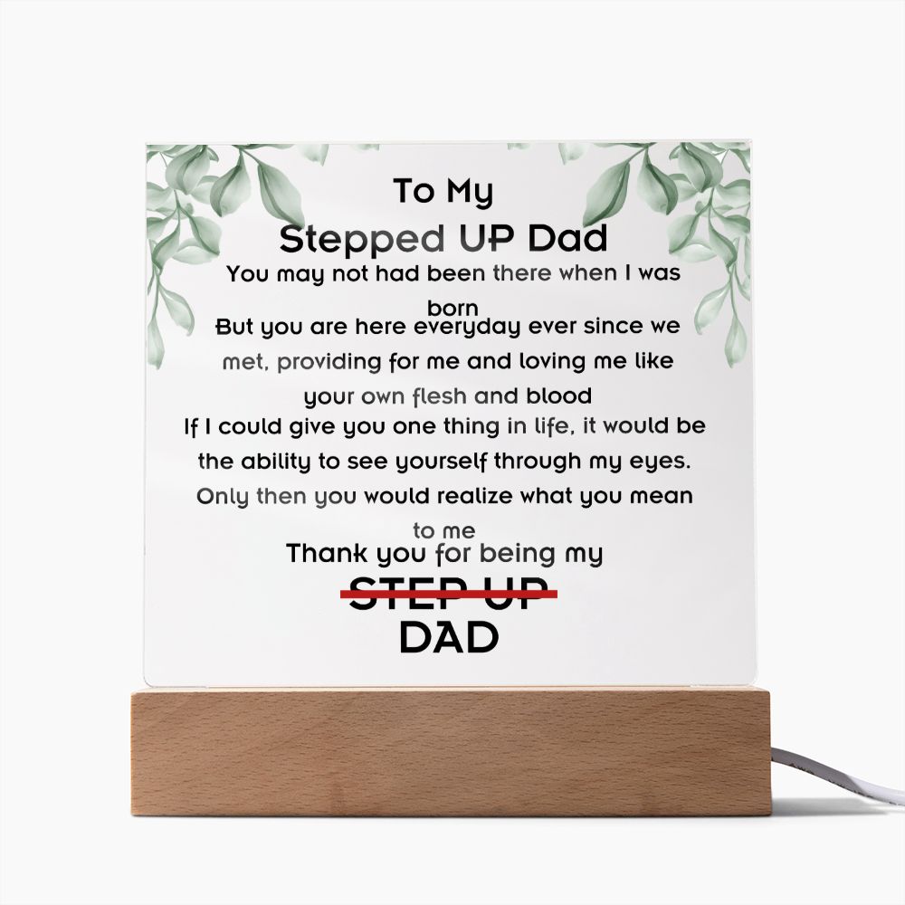 To Stepped Up Dad - Acrylic Plaque - If I Could Only Give You - PM0127