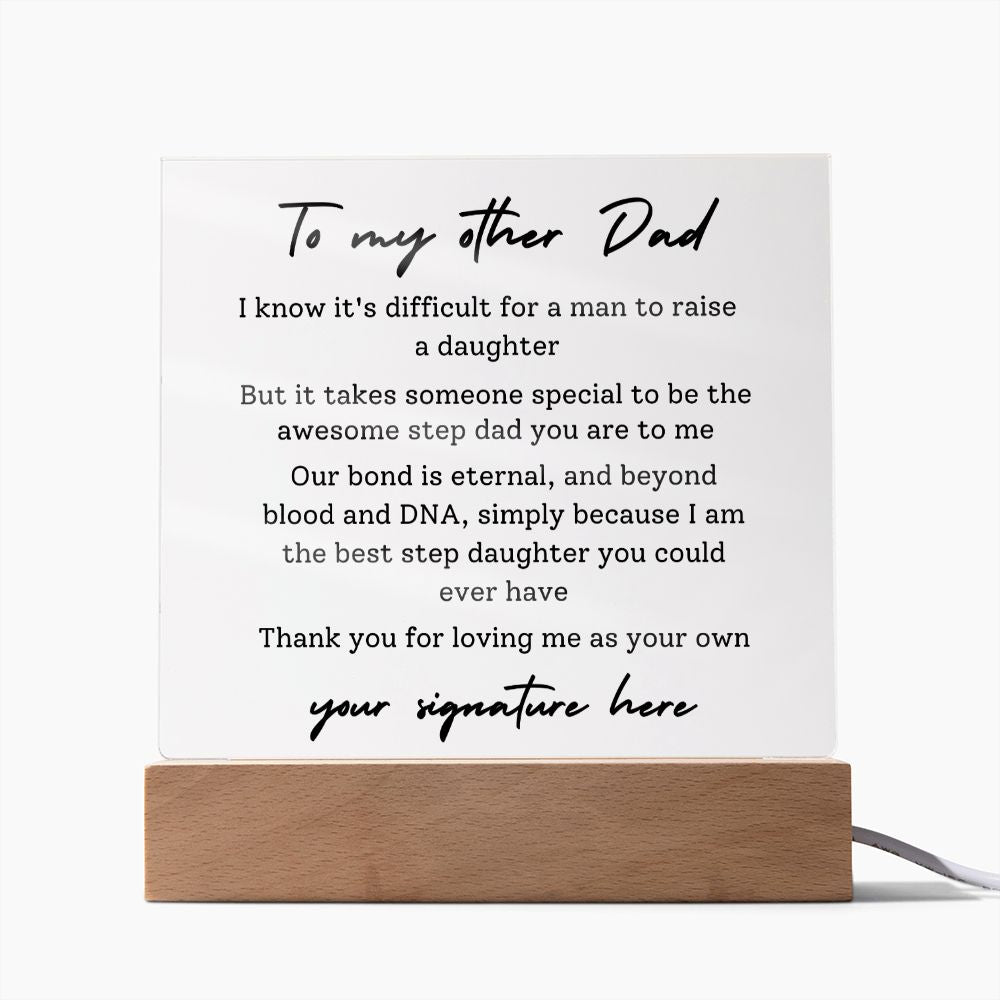 To Step Dad - Personalized Acrylic Plaque - It Takes Someone Special - PM0112