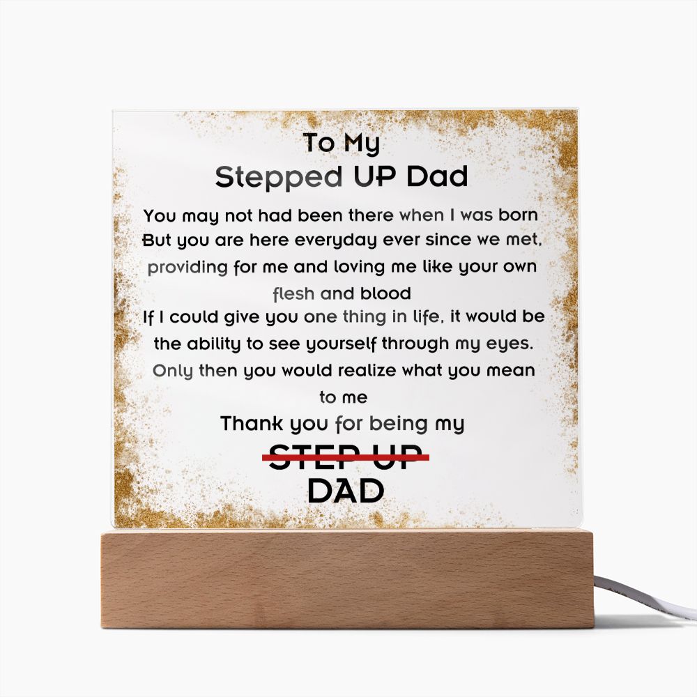 To Stepped Up Dad - Acrylic Plaque - If I Could Only Give You - PM0125