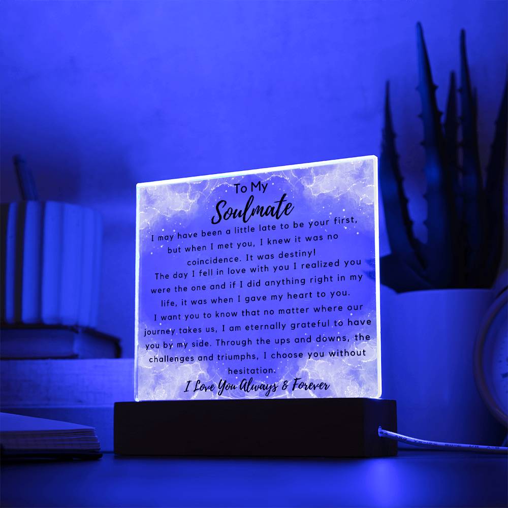 To Soulmate - It Was Destiny- Night Lamp Acrylic - PM0272