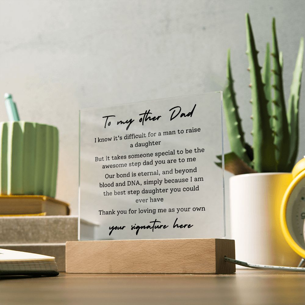 To Step Dad - Personalized Acrylic Plaque - It Takes Someone Special - PM0112