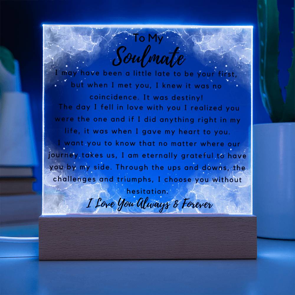 To Soulmate - It Was Destiny- Night Lamp Acrylic - PM0272