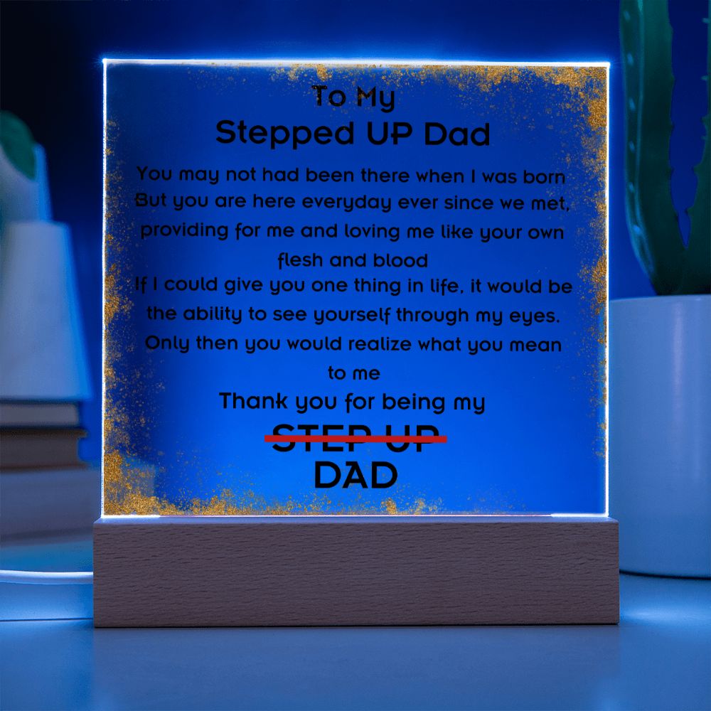 To Stepped Up Dad - Acrylic Plaque - If I Could Only Give You - PM0125